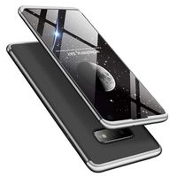 ATRAING Galaxy S10 E Case, PC Hard Case 3 in 1 Ultra-Thin Anti-Fall Cover for Samsung Galaxy S10 E (Silver+Black+Silver)