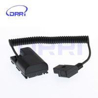 DRRI DR-E6 Dummy Battery to Dtap Coiled Cable for SmallHD 501 502 702 Monitor