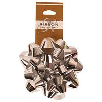JAM PAPER Gift Bows - Small - 3 1/2 Diameter - Silver - 12/Pack