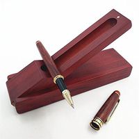 Rosewood Fountain Pen Writing Set with Handcrafted Rosewood Gift Box – No Ink, Elegant Gift Pen Set for Calligraphy Signature Executive Business, Groomsman Gift Christmas Gift Wedding Gift