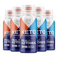 Keto Energy Shot - Exogenous Ketones Energy Drink with D-BHB, Natural Caffeine, and Nootropic Blend to Boost Energy and Focus, Keto Tart - Cherry Limeade 5-Pack by Real Ketones