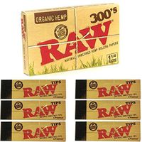 Raw Rolling Papers and Tips Organic Bundle - 300 Raw 1 1/4 Organic Papers and 300 Raw Tips