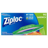 Ziploc Sandwich Bags, Easy Open Tabs, 90 Count