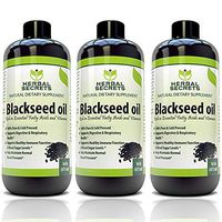 Herbal Secrets Black Seed Oil Natural Dietary Supplement - Cold Pressed Black Cumin Seed Oil from 100% Genuine Nigella Sativa - (Pack of 3) - 16 fl oz Bottles
