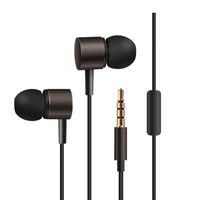 AutumnFall In Ear Headphones with Mic Wired Earbuds Earphones Functional Wired Headphones Music (Brown)