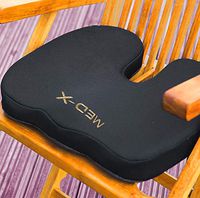 Coccyx Cushion Pillow For Chairs | Pain Relief From Back Sciatica Pinched Nerve Piriformis Syndrome Lumbosacral Spondylosis Fibromyalgia and Bruised Tailbone | Medical Grade by Med-X