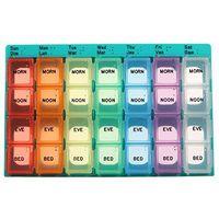 Medium 4-Compartment Weekly Vitamin & Pill Organizer Morn-NOON-EVE-Bed