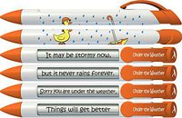 Greeting Pen Inspirational Pen- Under the Weather Rotating Message 6 Pen Set 37110