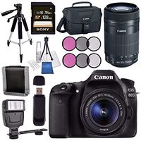 Canon EOS 80D DSLR Camera with 18-55mm Lens + Canon EF-S 55-250mm Lens + Canon 100ES EOS Shoulder Bag Bundle