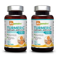 Organic Turmeric Curcumin Plus BioPerine 1000 mg 60 Vcaps 2 Pack - Powerful Anti-Inflammatory | Joint Health | Antioxidant Support | Immune Boost