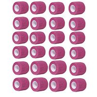 Aguaton Self-Adherent Stretch Cohesive Athletic Tape Wrap Bandage 2 inches by 6 yards (Pack of 24) (Pink)