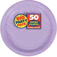 Big Party Pack Lavender Paper Plates | 9" | Pack of 50 | Party Supply