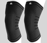 Fit Active Sports Flex Compression Knee Sleeves Brace for Men & Women - Knee Support for Weight Lifting, Gym Workout, Cross Training, Running, Sports and More. (Black, S)