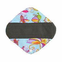 8 Inch Charcoal Bamboo Mama Cloth/ Menstrual Pads/ Reusable Sanitary Pads / Panty Liners (Butterfly)