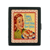 Perfection In Style Metal Cigarette Case Vintage Housewife Design 005