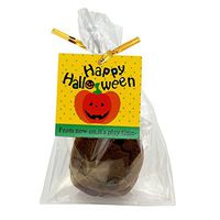 Happy Halloween Pumpkin Paper Gift / Price Tags with 10x15cm Flat Cellophane Bags and Golden Twist Ties, Set of 95~100 (Yellow)