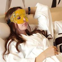 iBest - Yellow Cold and Hot Therapy Gel, Eye Mask, Sleep Mask, Sleeping Mask for Women, Hot Cold Pack (Yellow)