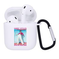 ForUBeauty Harry Style Airpods Case, Protective TPU Case with Carabiner for AirPods 1/2 Charging Box(H06)