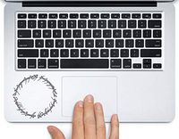 Elvish Script Lord of The Ring Printed Trackpad Clear Vinyl Decal Sticker Compatible with Apple MacBook Pro Air 11" 12" 13" 15" All Years Laptop Keyboard (13" MacBook Air)