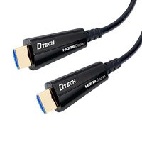 DTECH 15 Feet Fiber Optic HDMI Cable 4K 60Hz HDR 18Gbps 444 422 420 Subsampling in-Wall Rated High Speed (5 Meters, Black)