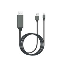 HDMI Cable to TV for iPhone, Digital 1080P to 4K HDTV Displayport Adapter, 6.6ft Lighting Cable Cord Connector Compatible for iPhone Xs Max X 8 7 6 Plus iPad Pro Air Mini iPod - Plug and Play (Grey)