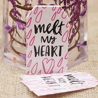 OBELLA BOUTIQUE Feiluan 1000pc gold foil love wedding tag card DIY paper handmade gift swing hang tag card pink heart married favors tag card