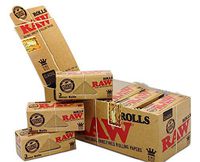 Raw Rolling Papers Classic King Size Roll 3 Meters Unflavored Pack of 12