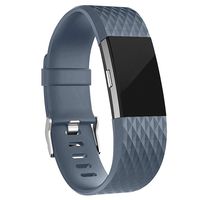 iGK Replacement Bands Compatible for Fitbit Charge 2, Adjustable Replacement Bands with Metal Clasp Special Edition Slate Large