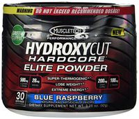MuscleTech Hardcore Elite Powder Blue Raspberry 30 Servings 
