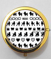 BlackKey Poodle Dog 3-Compartment Decorative Pocket Gift Box Case Organizer for Pill, Color 2 -2313