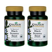 Swanson Full Spectrum Black Sesame Seed 500 Milligrams 60 Capsules (2 Pack)