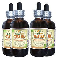 Tian Ma, Gastrodia (Gastrodia Elata) Tincture, Dried Tuber Liquid Extract (Brand Name: HerbalTerra, Proudly Made in USA) 4x4 fl.oz (4x120 ml)