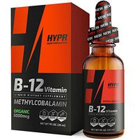 HYPR Vitamin B12 Sublingual Liquid Drops - 5000 MCG Supplement with Methylcobalamin (Methyl B-12) - Max Absorption B 12 to Increase Energy & Metabolism - Vegan Friendly - 1 fl oz