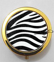 BlackKey Zebra Print Pattern 3-Compartment Decorative Pocket Gift Box Case Organizer for Pill, Color 2 -1886
