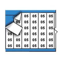 Brady WM-05-S-PK Repositionable Vinyl Cloth (B-500), Black on White, Suffix Numbers Wire Marker Card (25 Cards)