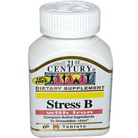 Stress B with Iron - 66 tabs,(21st Century)