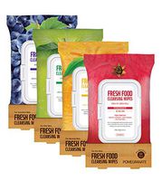 Face Wipes Makeup Remover Daily Simple Gentle Cleansing Cloth by Fresh Food for Skin (4 Scent, 4pk (240 Count))