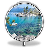 Travel Pill Organizer Portable Pocket, Pill Case for Vitamin/Fish Oil/Supplements - Yosemite Lake Beach