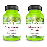 Daily Manufacturing Manganese Citrate 5 mg, 100 Tablets Multi Packs (2)
