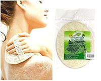 Oval Shape Pad with Handle Loofah Luffa Sponge Natural Bath Brush Exfoliating to Clean Dirt from Body for Men Women Shower