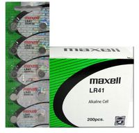 Maxell 200 Pack LR41 AG3 192 Button Cell Battery New Hologram Package