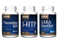 Jarrow Formulas Supplement Bundle (3 Items) – Theanine 100 + 5-HTP + GABA Soothe
