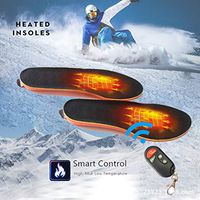 Electric Heated Insole with Wireless Remote Electric USB Rechargeable Foot Warmer Heating Shoe Insole Foot Heater Various Sizes Suitable for Men Women Winter Hunting Fishing Hiking (Size: 4-11.5)