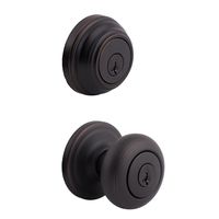 Kwikset 991 Juno Entry Knob and Single Cylinder Deadbolt Combo Pack featuring SmartKey in Venetian Bronze