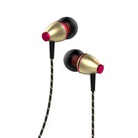 Earphones, Oliomp Wired Headphones in-Ear Headphone Sports Earphone Wired Control Cable Clip Stereo Sound Noise Cancelling Earbuds (Gold)