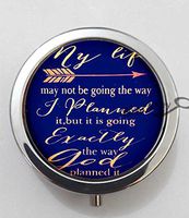 BlackKey My Life May Not Be Going the Way I Planned it 3-Compartment Decorative Pocket Gift Box Case Organizer for Pill, Color 1 -1086