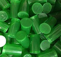19 DRAM POP TOP Bottles Qty CASE Size Count Rx Pill Prescription Vials Crafts Coins Film Storage Medicine MMJ 420 CONTAINERS & Made in USA (100 PCS, Green - Transparent)