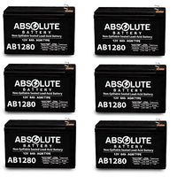 6 Pack 12V 8AH AB1280 F1 UPS Battery Replaces 7Ah 28W BB Battery SH1228W