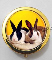 BlackKey Animal Rabbit 3-Compartment Decorative Pocket Gift Box Case Organizer for Pill, Color 2 -1818