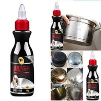 Indexshop Stainless Steel Cookware Cleaner and Copper Cleaner, Metal Surface Rust Remover Polishing Cleaner, Kitchen Pot Bottom Stainless Steel Cleaner, Remove Dirts Grease Stubborn Stains (Black)